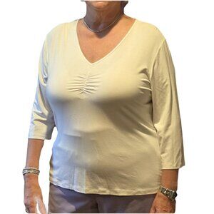 NWT VALERIE STEVENS Women's Off White Top XL